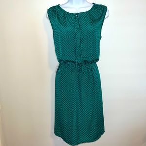Anne Taylor Loft Button Top Cinched Waist Dress